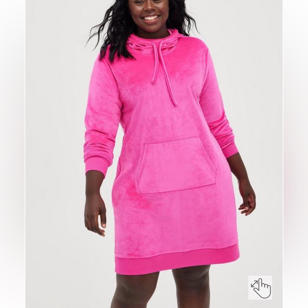 Torrid Hooded Sweatshirt Dress - Velour
